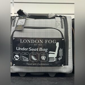 London Fog Black and Gray Under Seat luggage 15”
